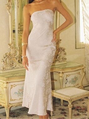 Princess Polly NWT - Salvin Strapless Maxi Dress Champagne